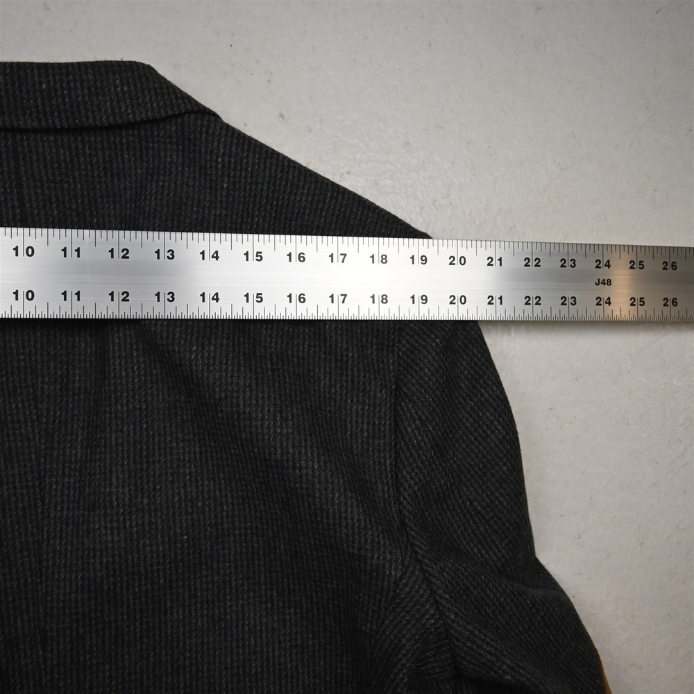 Vtg USA Made 41R Blue Gray Nailshead Wool Tweed Blazer Suit Jacket Sport Coat - Picture 10 of 12